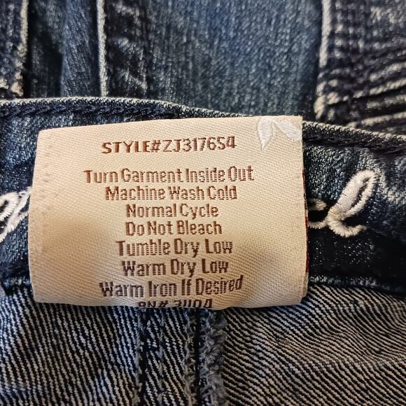 Red Camel Ava Jeans Womens Junior Size 5 Blue Skinny Embellished Low Rise Denim - Picture 8 of 10